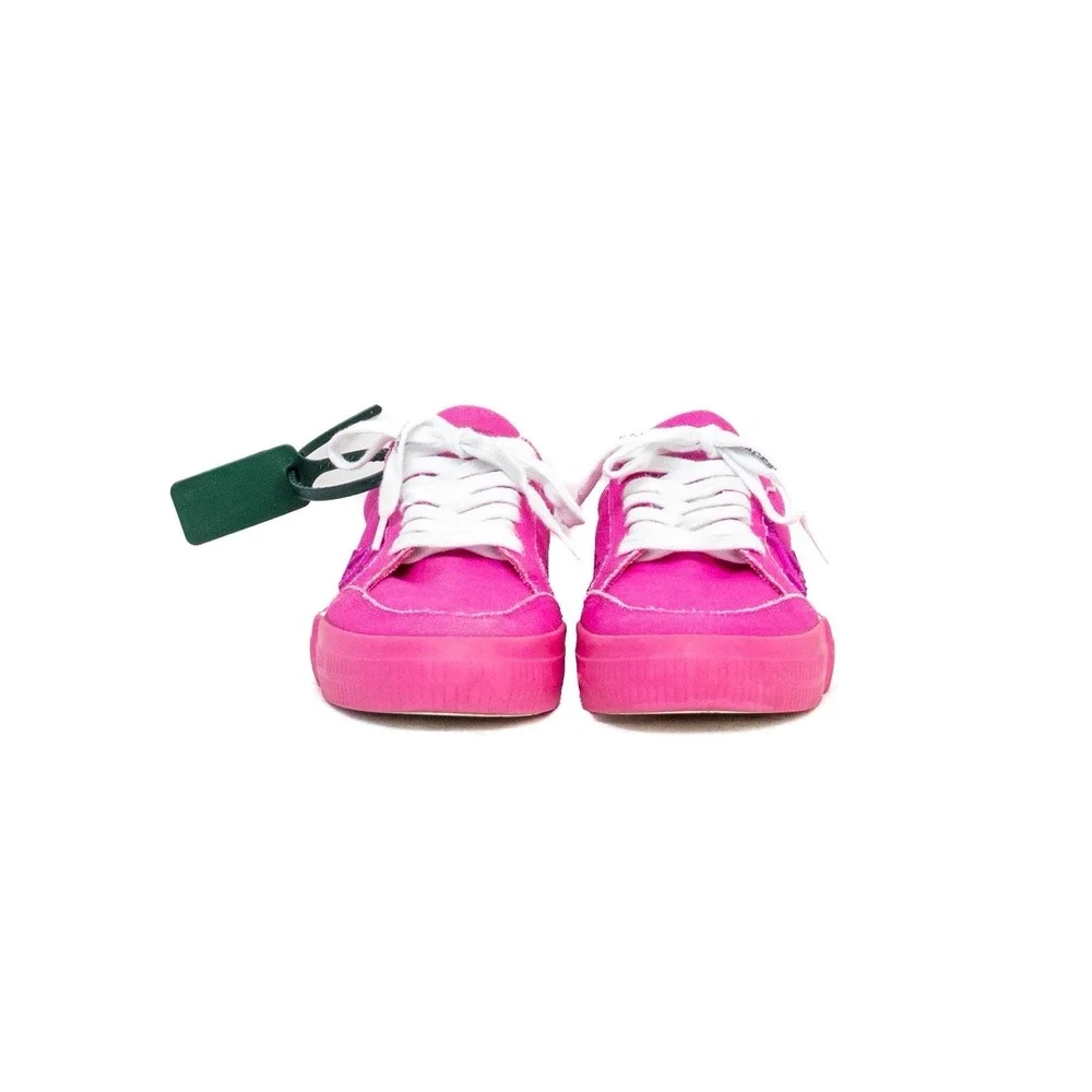 Off-White Womens Vulcanized Low Top Sneakers Pink/White‎ – US 8  – Virgil Abloh
